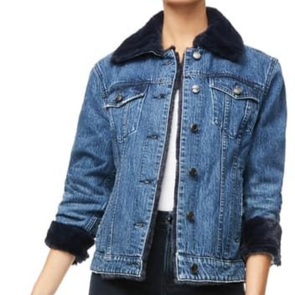 Good American The Luxe Touch Fur Lined Jacket S
